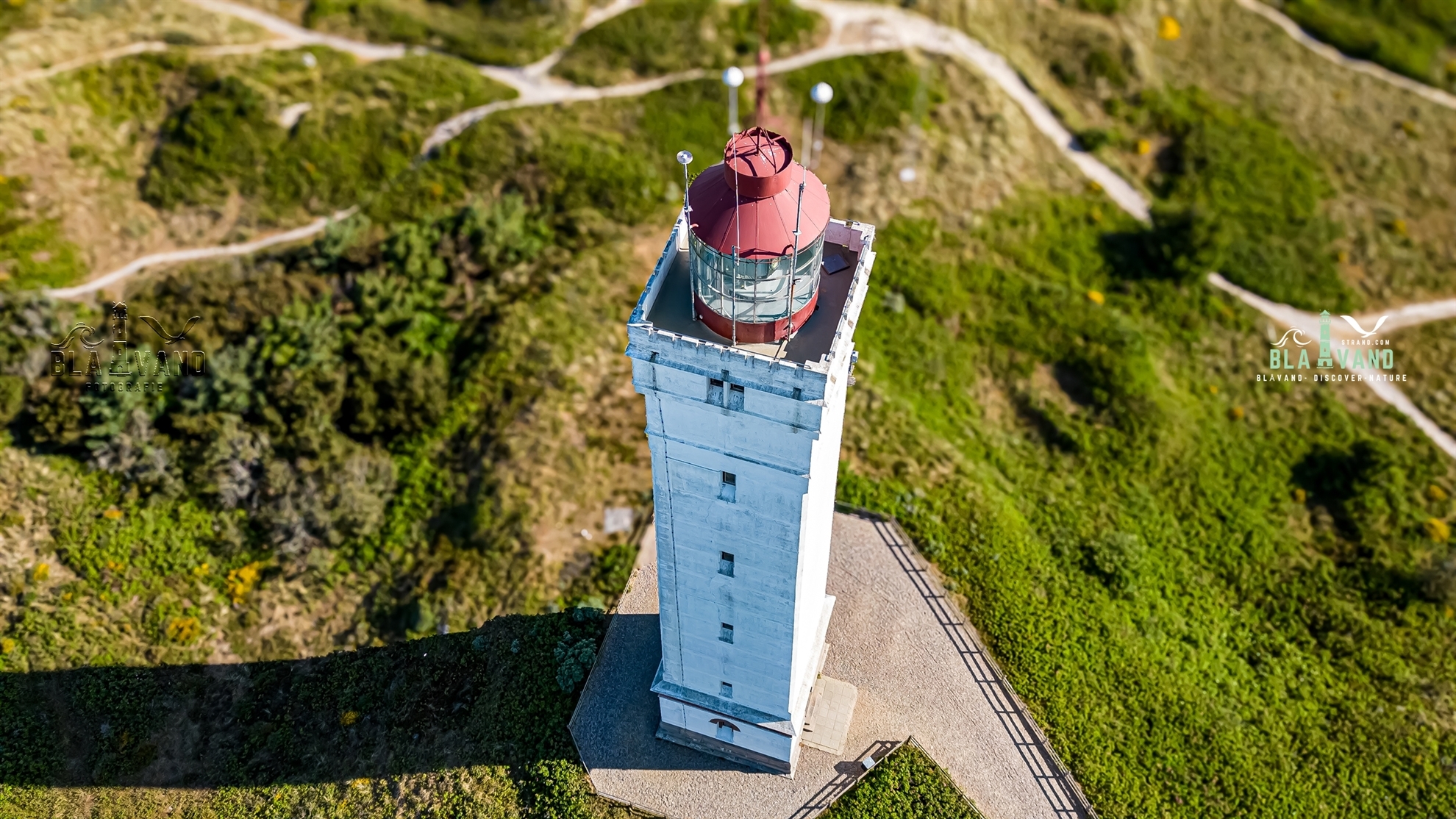 leuchtturm blavand luftaufnahmen