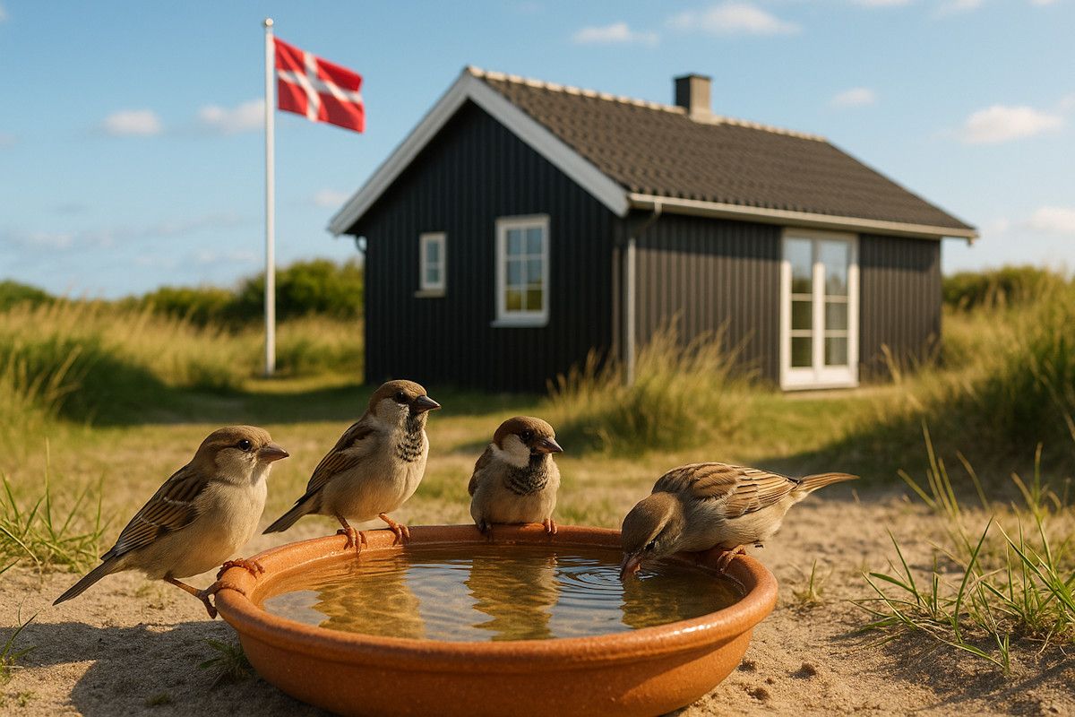 vögel wasserschale blavand dänemark