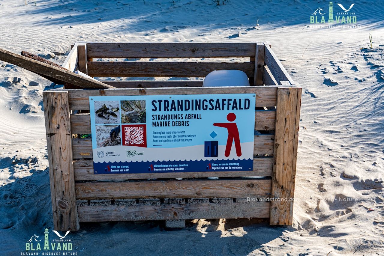 strand müllboxen stranddingsaffald dänemark blavand