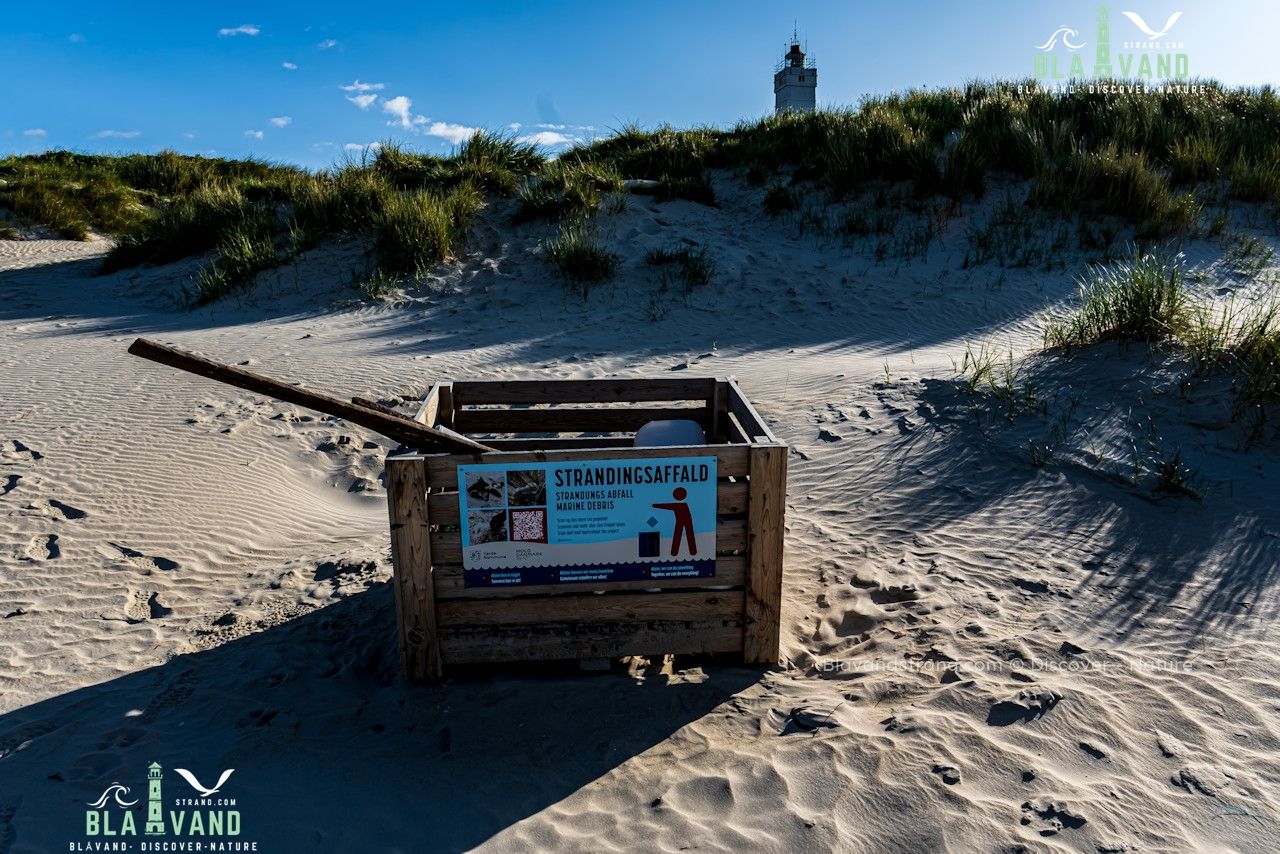 strand müllboxen stranddingsaffald dänemark blavand