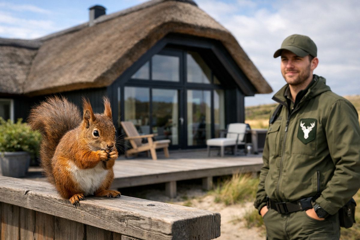 eichhoernchen in dänemark mit ranger