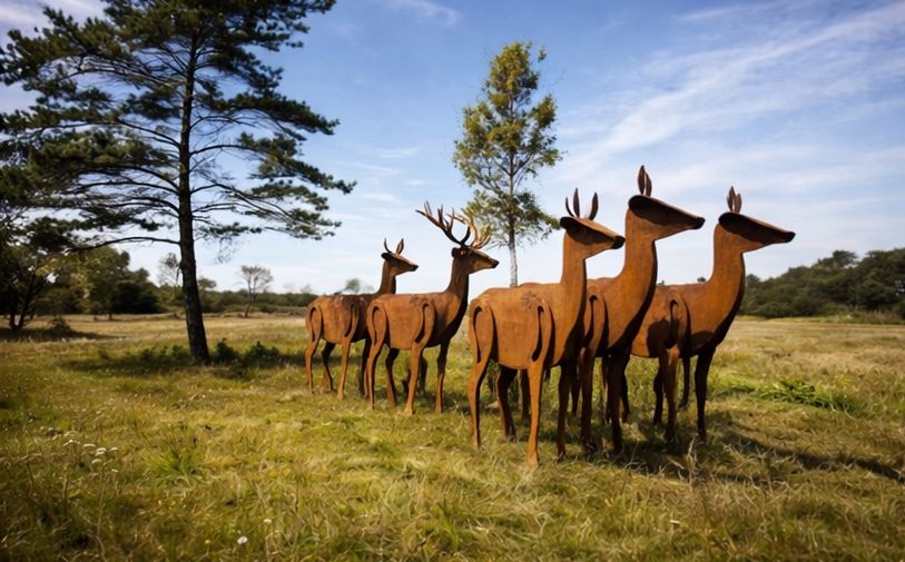 hirsch skulpturen blavand dänemark