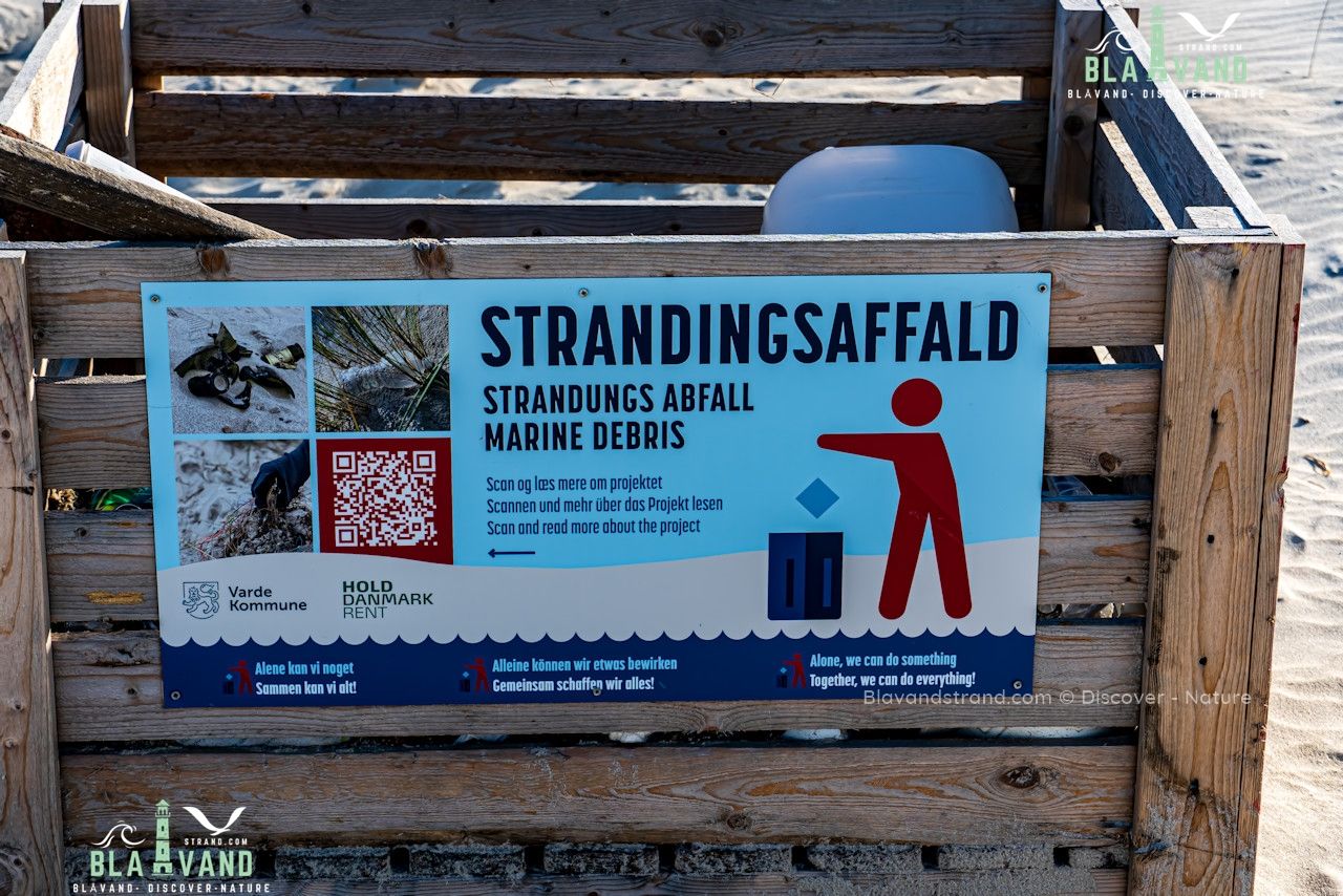strand müllboxen stranddingsaffald dänemark blavand