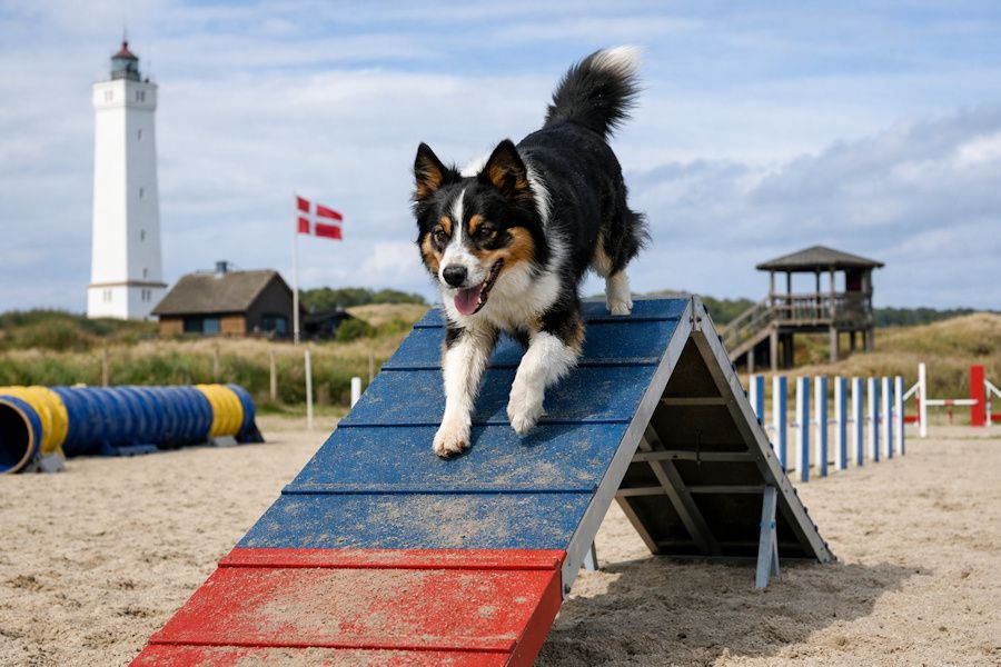 agility bane hund blavand dänemark