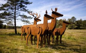 hirsch skulptur blavand dänemark