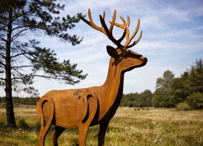 hirsch skulptur blavand dänemark