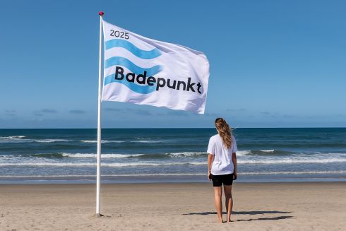 badepunkt flagge dänemark blavand