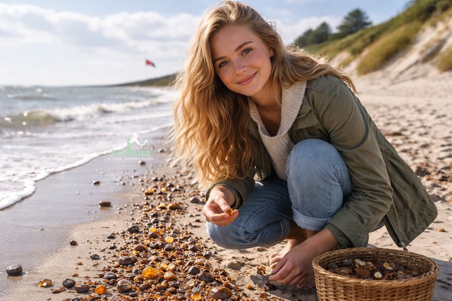 bernsteinsuche blavand dänemark strand