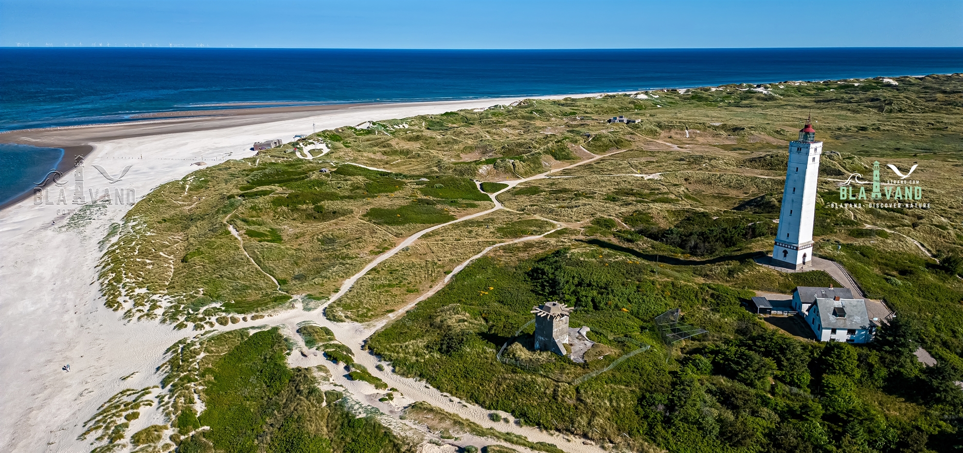 blavand strand luftaufnahme