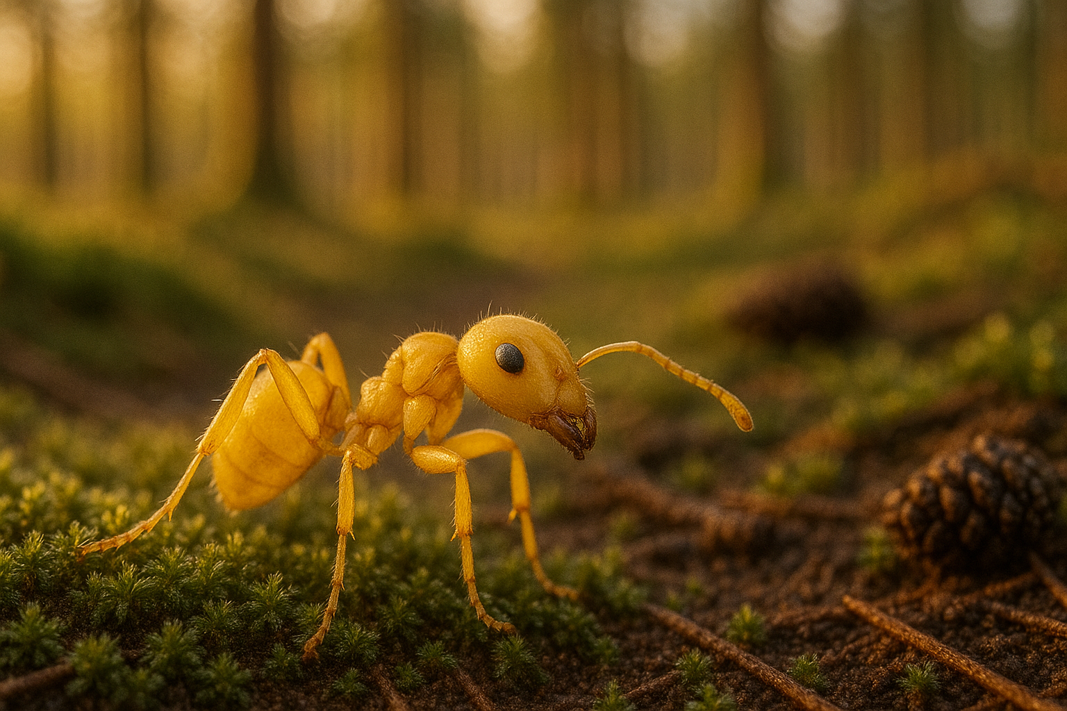 gelbe diebsameise in dänemark