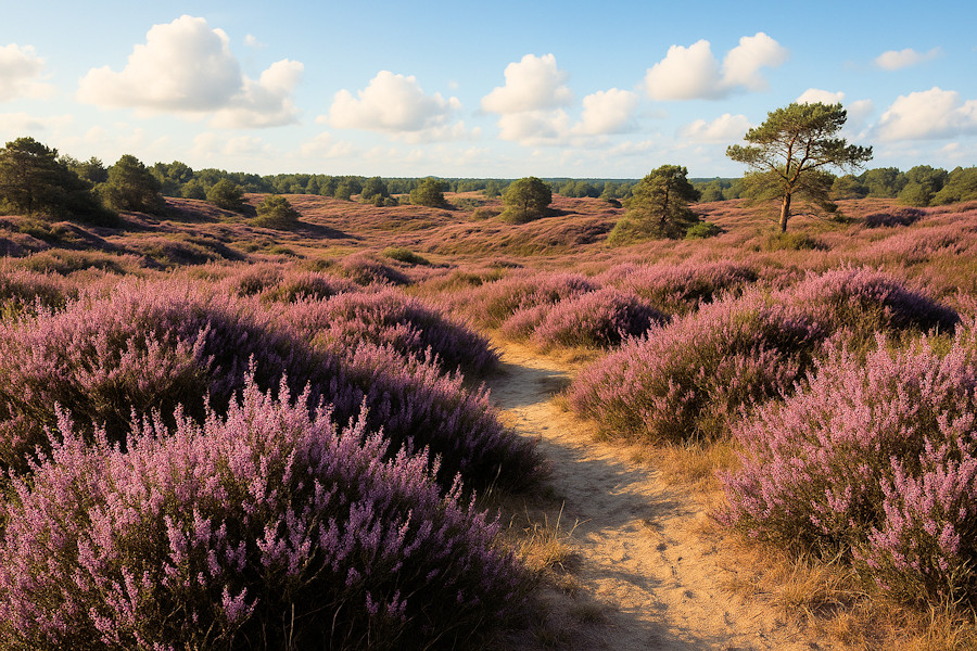 pflanze heidekraut in dänemark