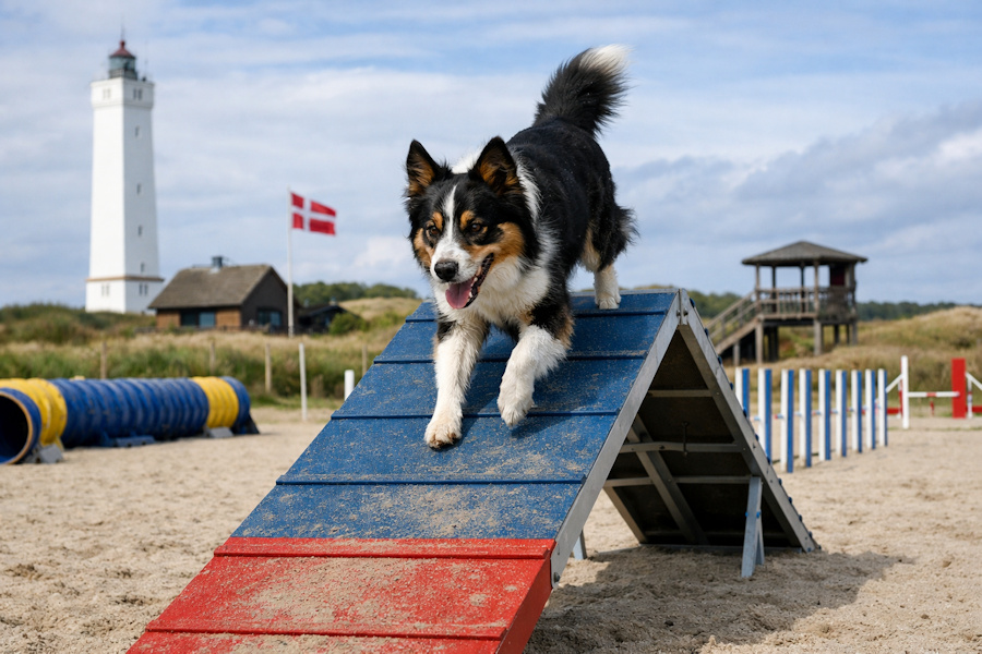 agility bane hund blavand dänemark