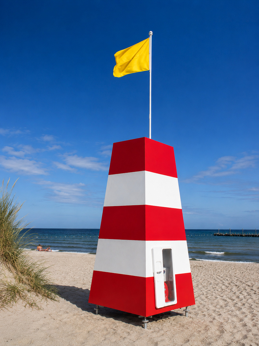 livredder rettungsschwimmer dänemark gelbe flagge